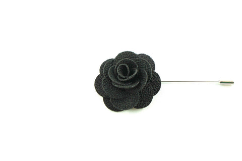 Black Lapel Flower