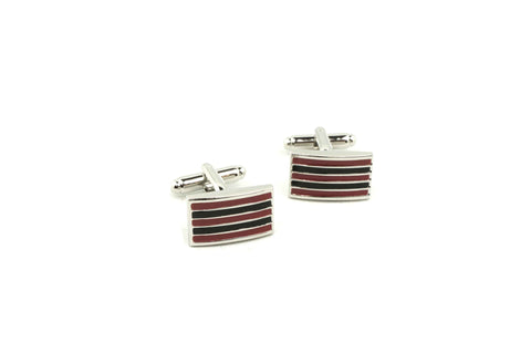 Black Red Stripes Cufflinks