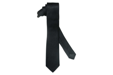 Black Texture Skinny Tie