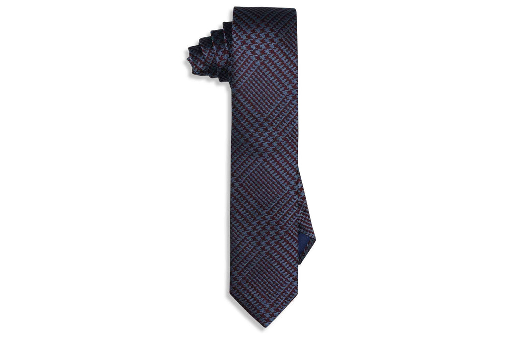 Block Stripes Silk Skinny Tie