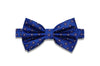 Blue Circled Silk Bow Tie (pre-tied)