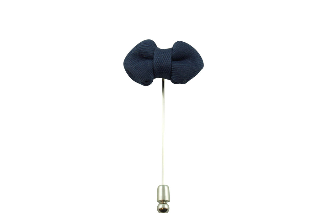 Blue Diamond Tip Lapel Bow