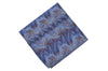 Blue Gold Silk Pocket Square