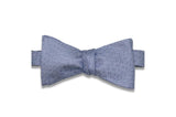 Blue Grained Silk Bow Tie (Self-Tie)