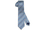 Blue Lines Silk Skinny Tie