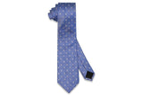 Blue Paisley Drops Silk Skinny Tie