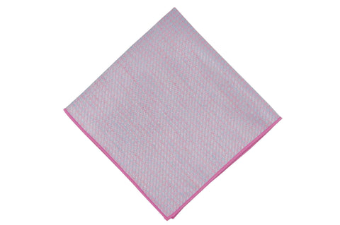 Blue Pink Linen Pocket Square