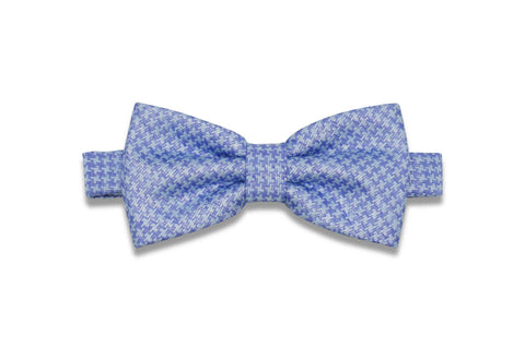 Blue Purple Linen Bow Tie (Pre-Tied)