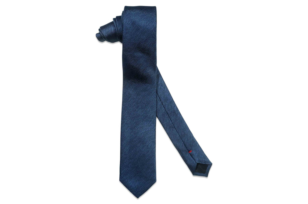 Blue Shades Silk Skinny Tie