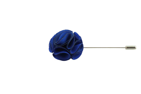 Blue Twirl Lapel Flower