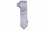 Bluish Flowers Silk Skinny Tie