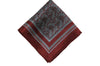 Brown Baby Paisley Silk Pocket Square