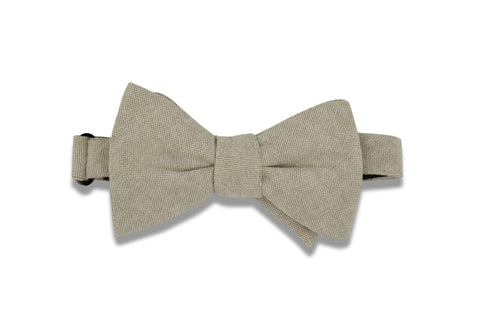 Brown Chambray Cotton Bow Tie (self-tie)