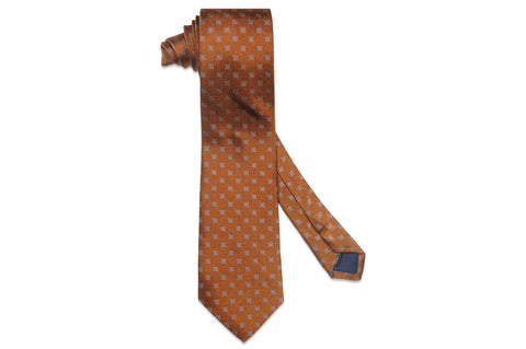 Brown Fields Silk Tie