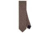 Brown Houndstooth Wool Skinny Tie
