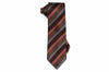 Brown Orange Stripes Silk Tie