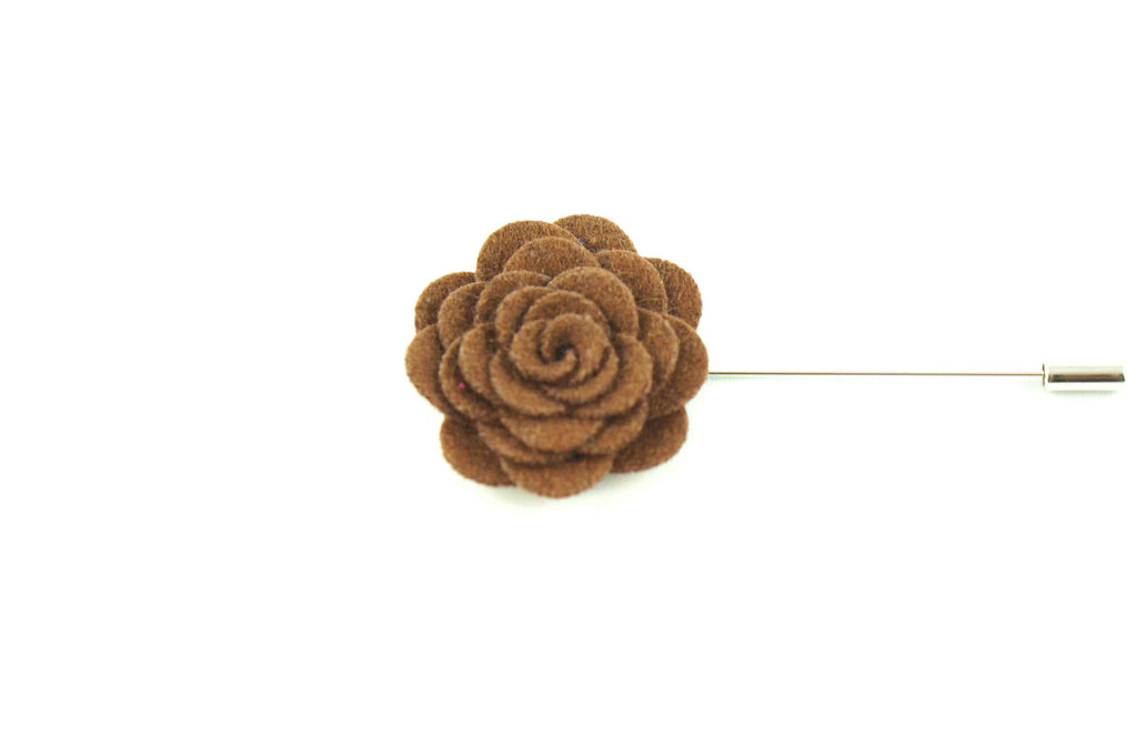 Brown Wool Lapel Flower