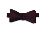 Burgundy Rain Silk Bow Tie (self-tie)