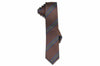 Cave Striped Brown Silk Skinny Tie