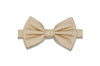 Champagne Herringbone Silk Bow (Pre-Tied)