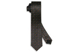 Charcoal Flowers Silk Skinny Tie