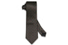 Charcoal Flowers Silk Tie