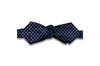 Checker Blue Silk Bow Tie (Self-Tie)