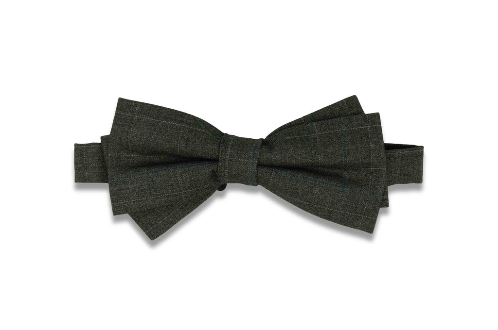 Class Grey Cotton Bow Tie (Pre-Tied)