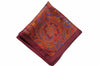 Colchester Burgundy Silk Pocket Square