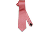 Coral Herringbone Silk Tie