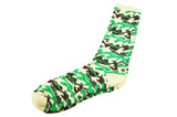 Cream Green Camo Men's Socks