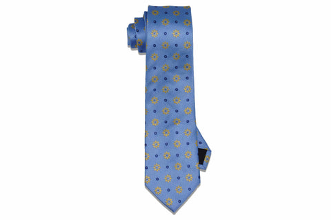 Dandelion Blue Silk Tie