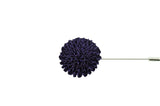 Dark Purple Round Lapel Flower