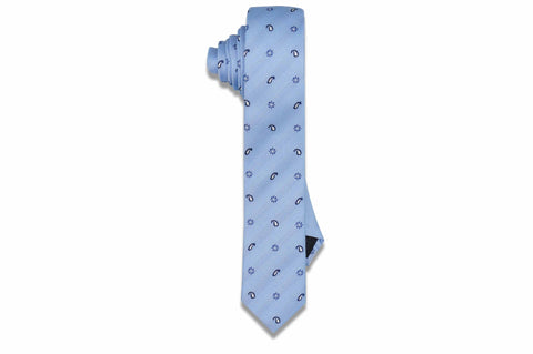 Dayton Blue Silk Skinny Tie