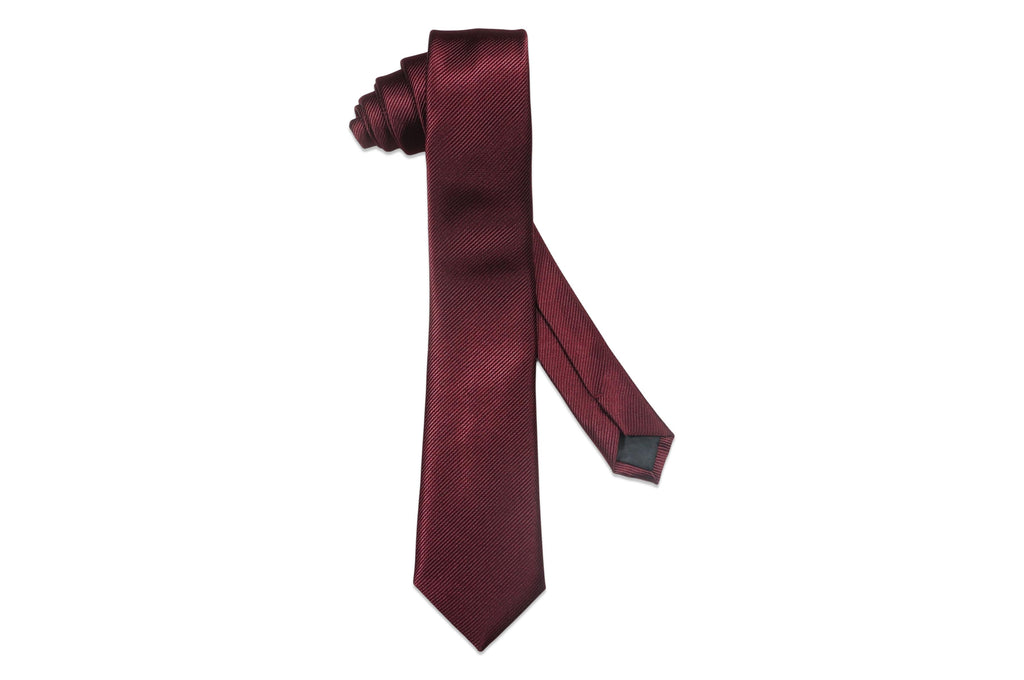 Deep Burgundy Texture Skinny Tie