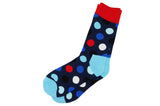 Double Blue Polka Dot Men's Socks