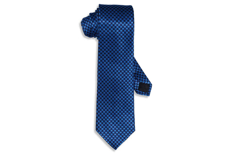 Double Blue Silk Tie