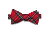 Fire Plaid Silk Bow Tie (self-tie)