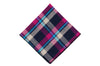 Fuchsia Plaid Cotton Pocket Square