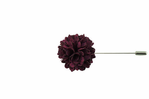 Full Petal Tyrian Purple Lapel Flower