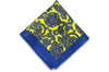 Garden Blue Silk Pocket Square