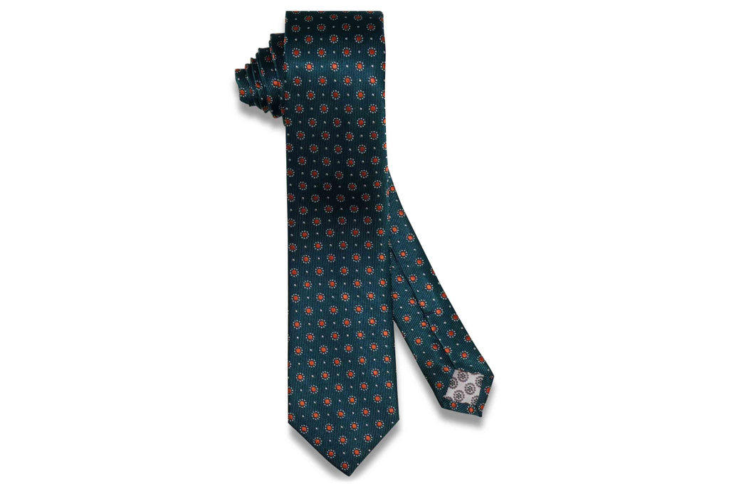 Glowing Flowers Silk Skinny Tie