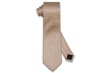 Gold Blue Pin Dots Silk Tie