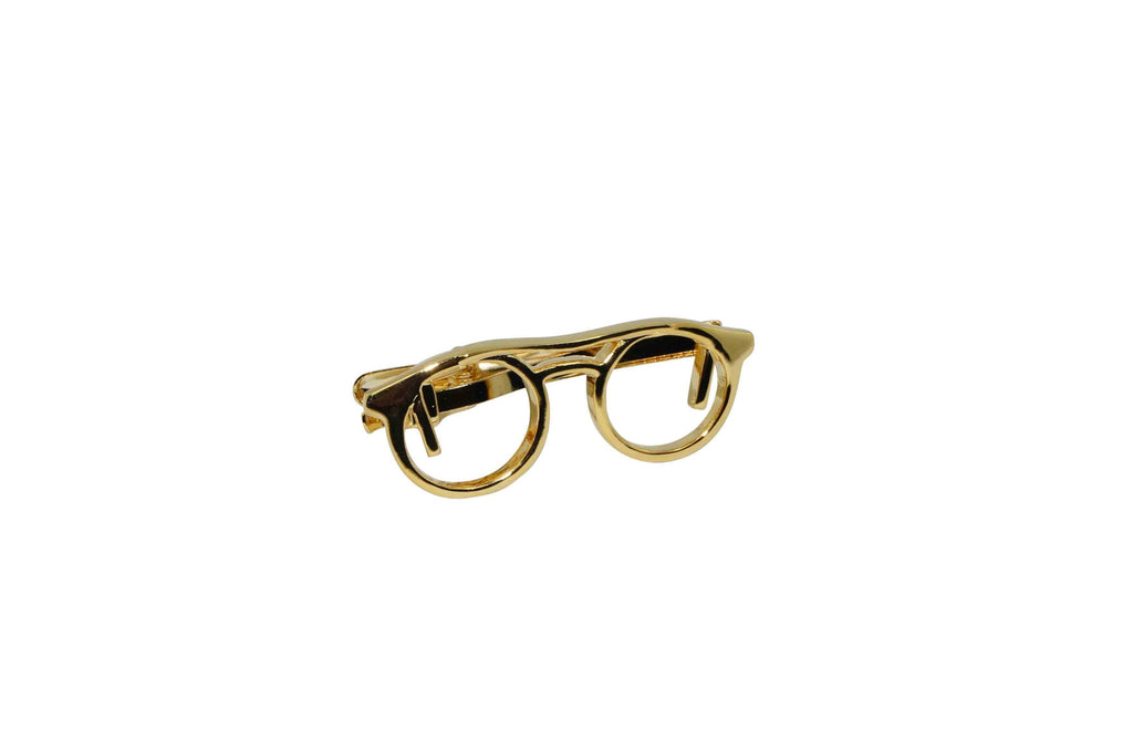 Gold Glasses Tie Bar