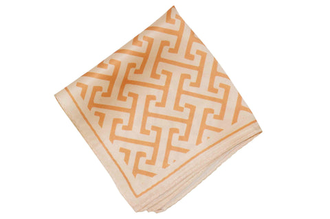 Golden Maze Silk Pocket Square