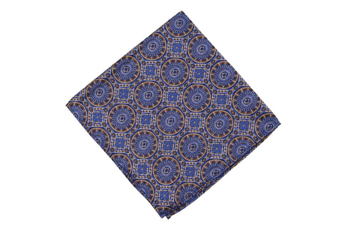 Golden Wheel Silk Pocket Square