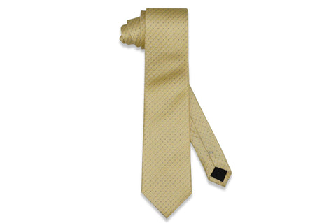 Golden Yellow Dots Silk Tie