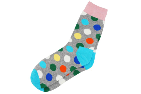 Gray Polka Dot Men's Socks