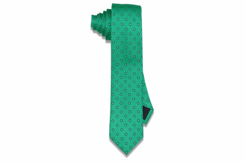 Green Bay Circles Silk Skinny Tie