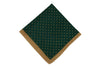 Green Brown Dots Wool Pocket Square